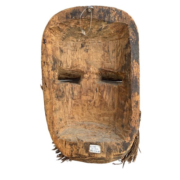 Dan Tribal Wooden Mask Wall Art Natural Fiber Guere Tribe  mask Ivory Coast 1950 - Picture 11 of 16